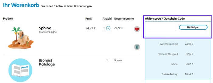 Playmobil-Aktionscode-einloesen