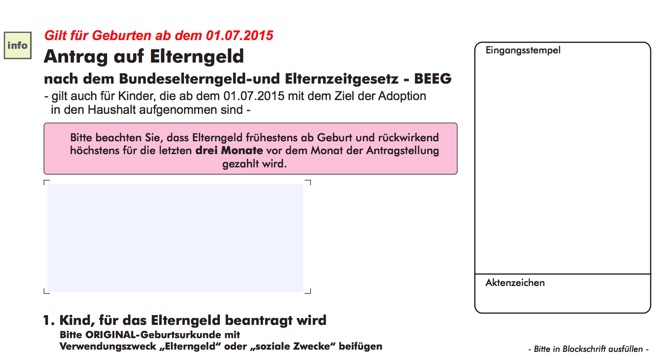 Elterngeldantrag