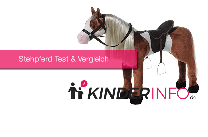Pferd Plüschpferd stehend 75 cm Höhe 100 kg Traglast mit Sattel und Sound NEU 