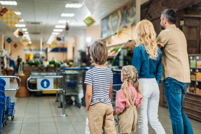 Einkaufen mit Kindern