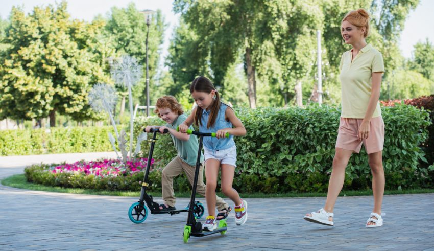 Familienausflug mit Roller