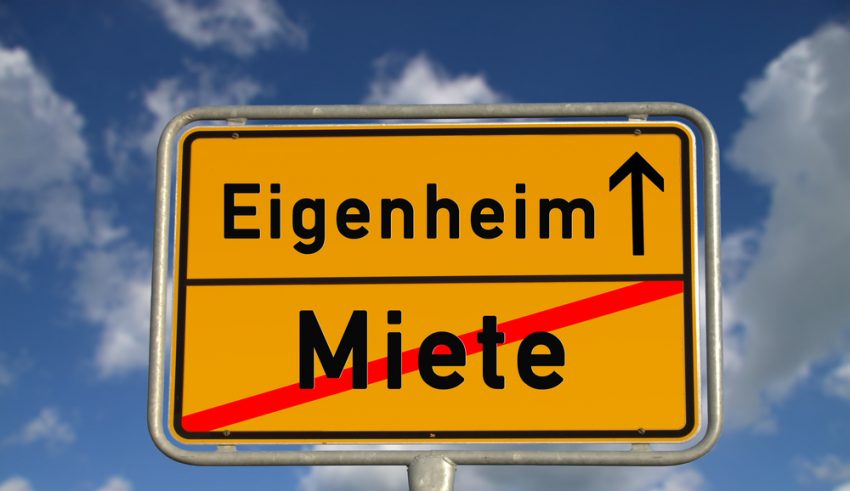 Straßenschild Eigenheim Miete